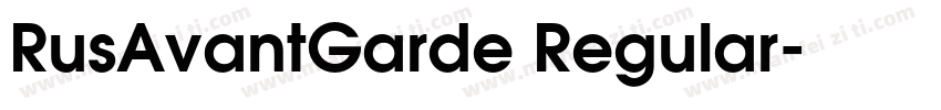 RusAvantGarde Regular字体转换